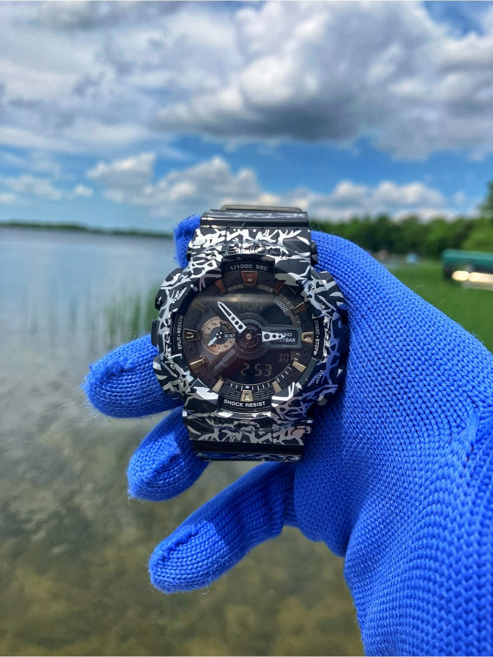 Custom G Shock Black and White CRAZYY Color-way